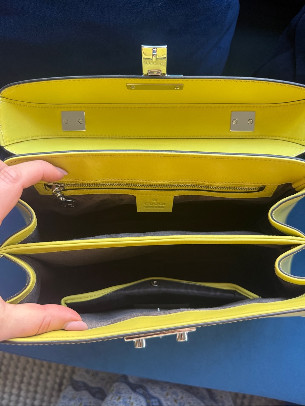 Authentic Gucci Yellow Lady Lock Bamboo-Handle Purse, excellent condition - Picture 7 of 7
